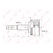 ШРУС (граната) наружный (прав.=лев.) перед NISSAN SUNNY/ALMERA 1.4I/1.7D 90> LYNX CO5702A